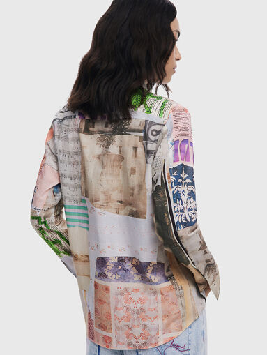 Shirt with multicolored print  - 4