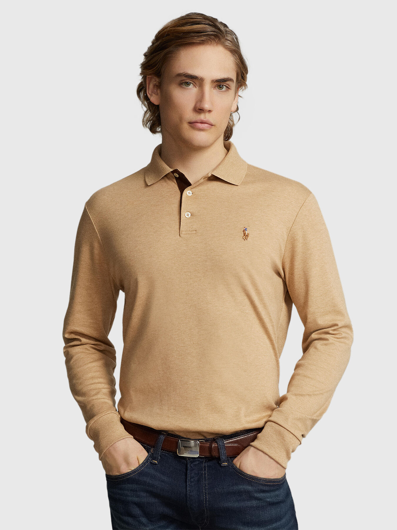Ralph lauren beige polo shirt hotsell