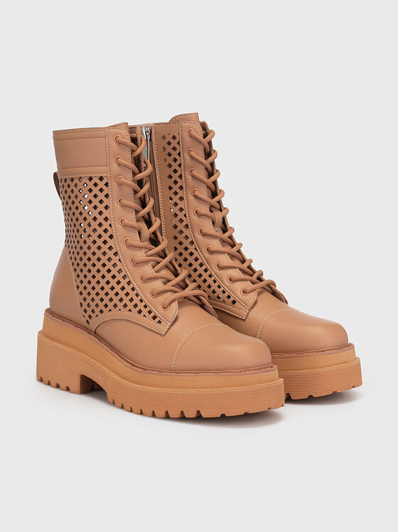 PURPLE 34 ankle boots with laser cutting - 2