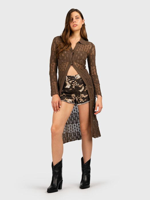 Full length knit cardigan