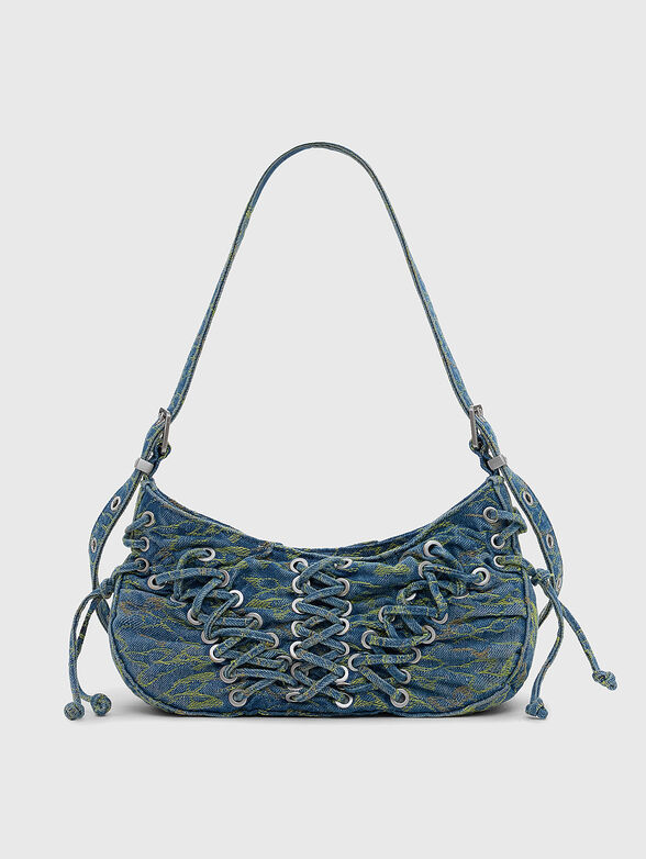 Small denim bag with embroidery - 1