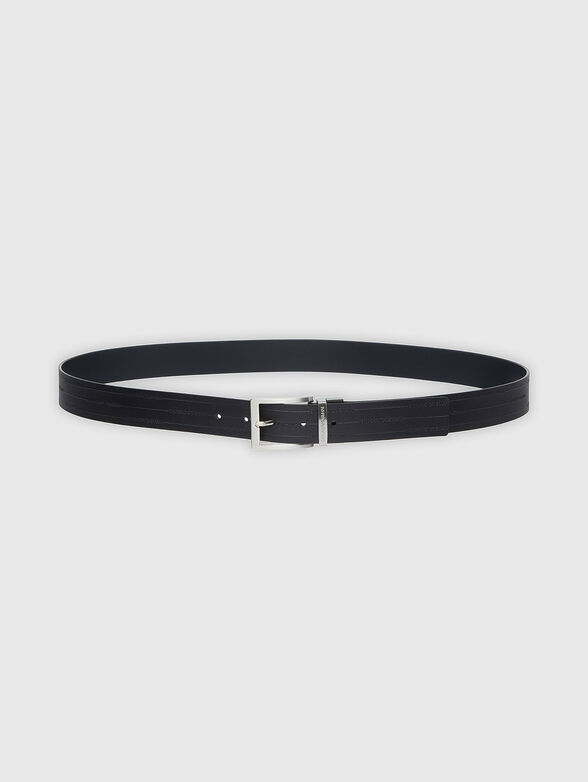 Reversible leather belt with embossed logo - 4