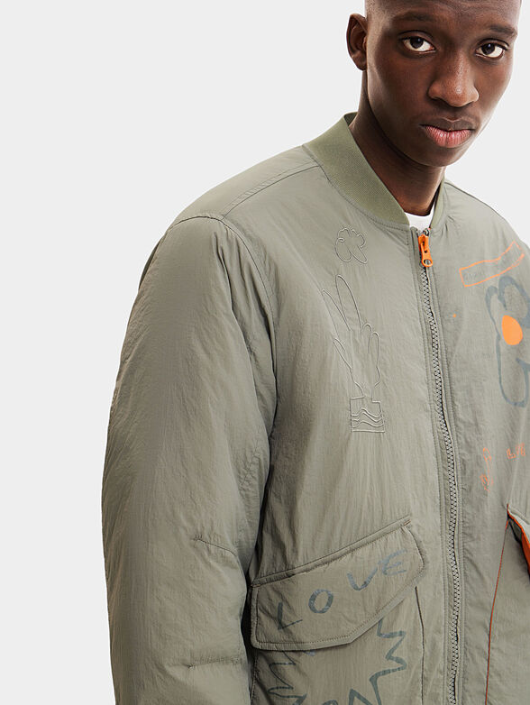 Bomber jacket with art details - 4