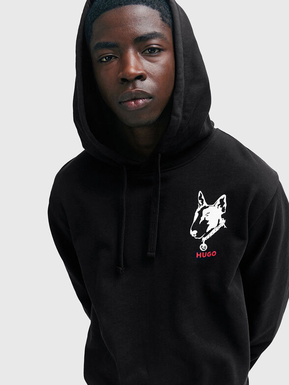 DAMMICO contrst print sweatshirt  - 3