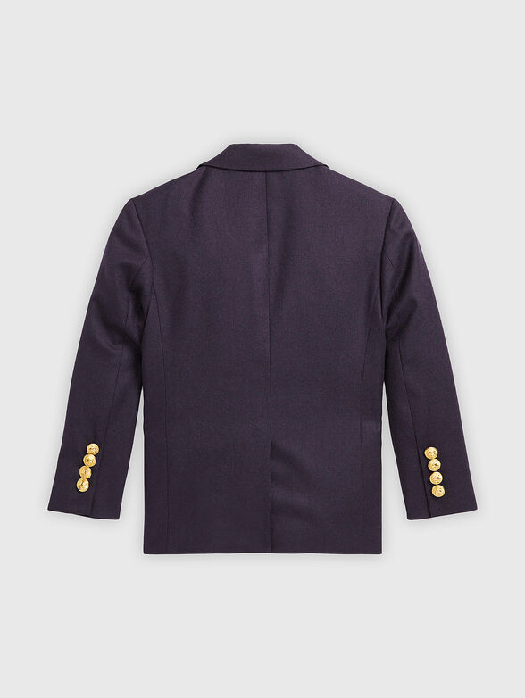 Wool jacket with accent buttons - 2