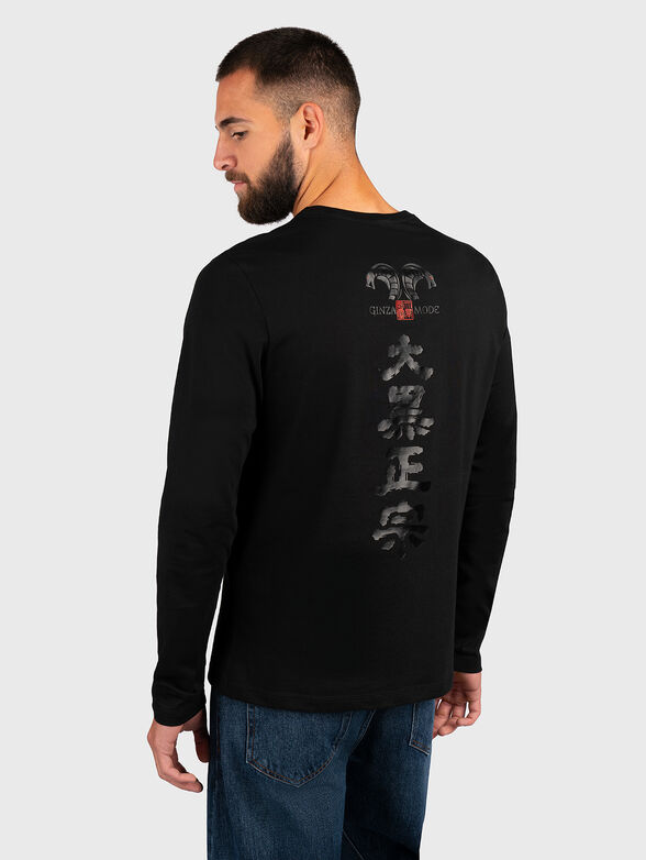 Embroidered long sleeve t-shirt with print  - 3