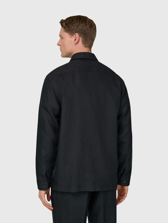 Black linen shirt - 3