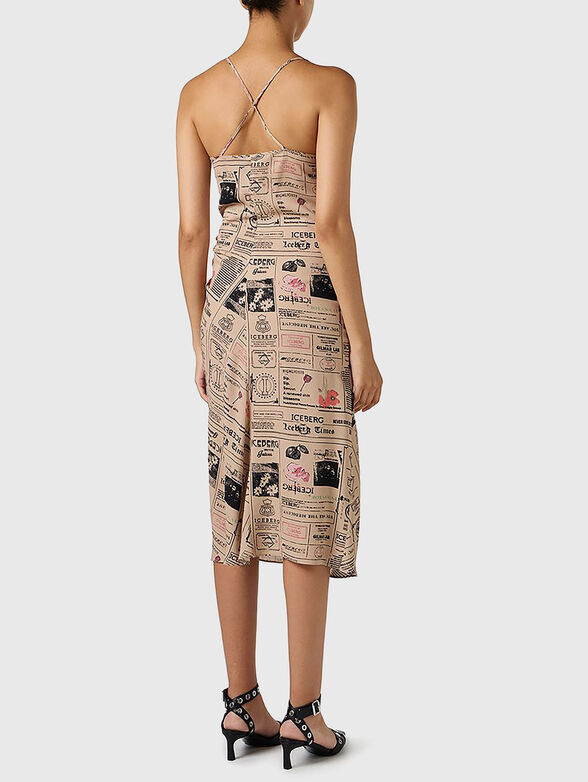 Midi dress with accent print - 2
