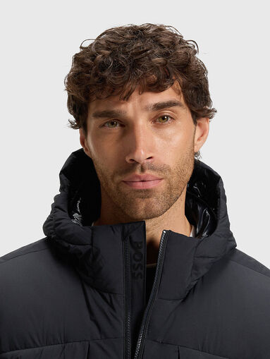 Padded jacket with hood and accent pocket - 5