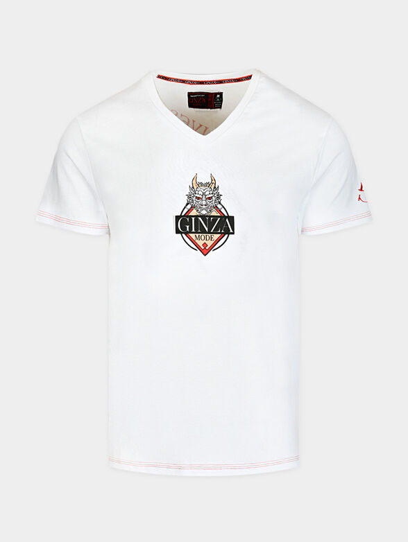 TV003 Cotton t-shirt in white color with print - 4