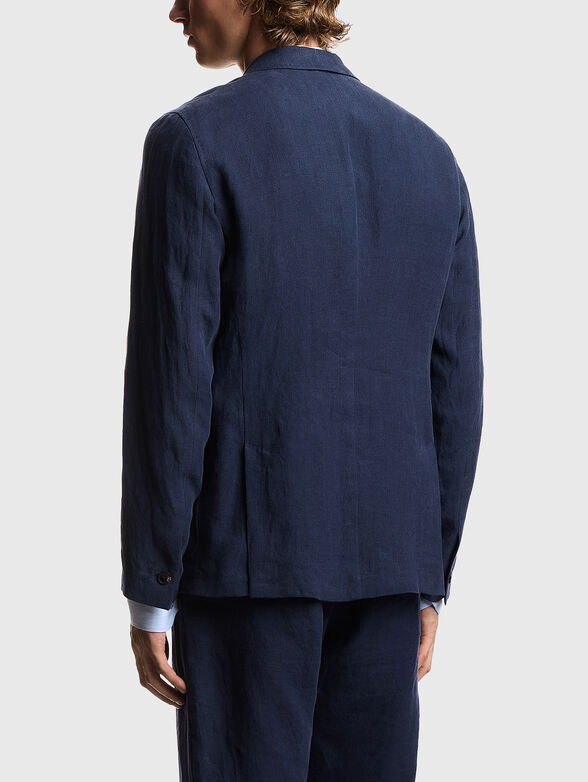 Single-breasted linen jacket - 3
