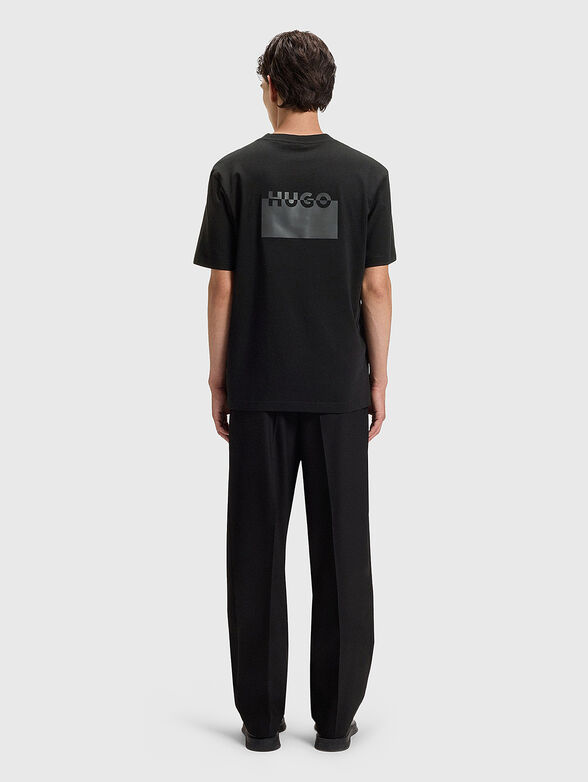 Cotton T-shirt with accent back - 3