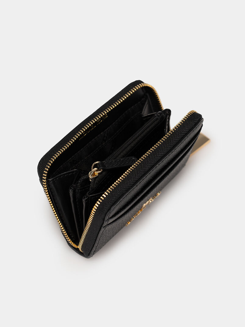 Leather wallet in blak color - 3