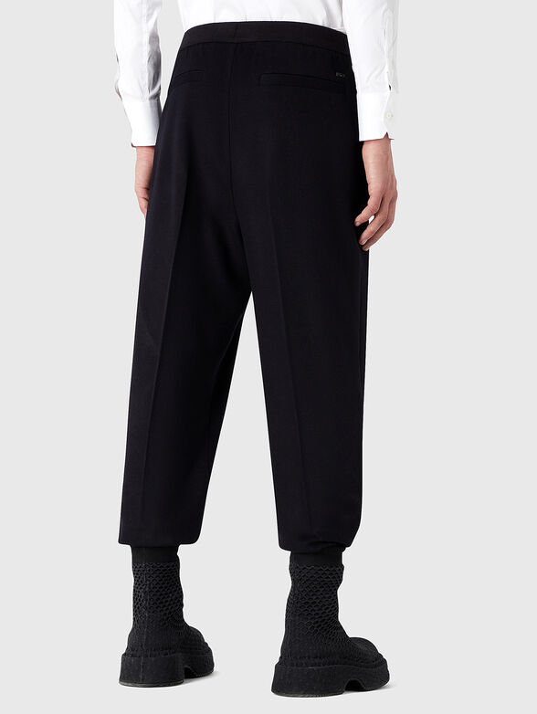 Black wool and cashmere trousers - 2