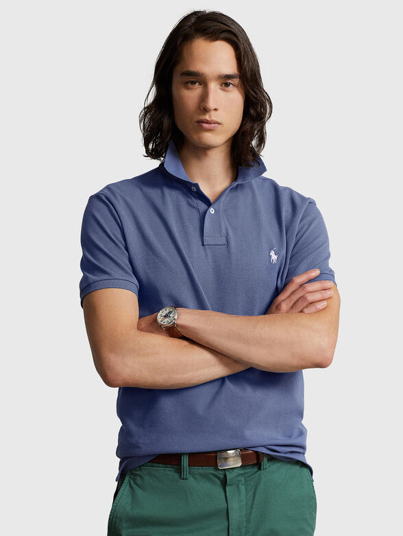 Polo-shirt with contrasting logo embroidery - 1