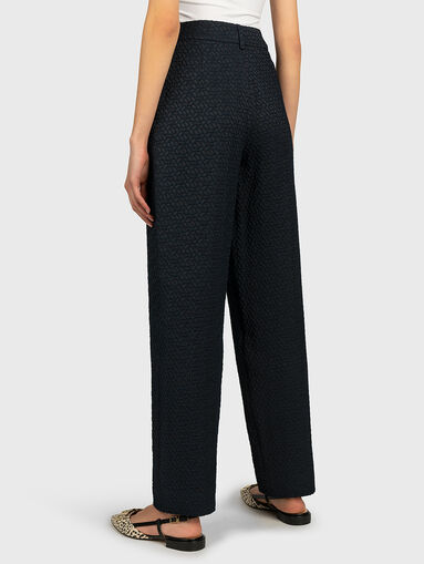 Embroidered pants in dark blue - 3