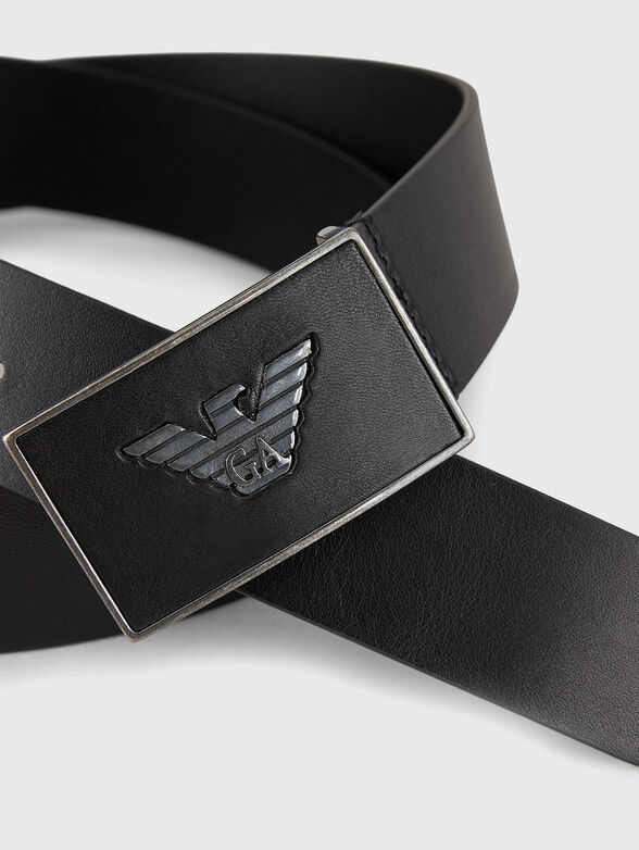 Black leather belt - 2