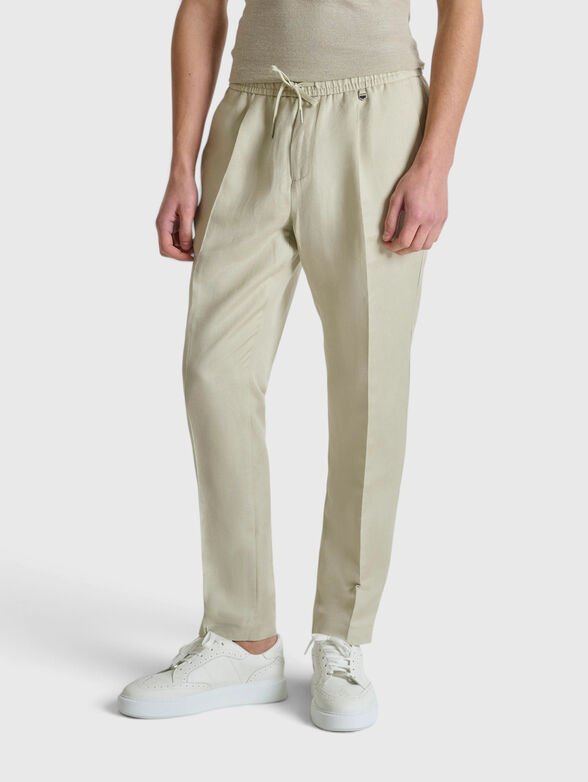 Trousers with a mini logo detail - 1