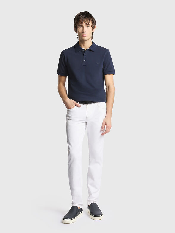 Short-sleeve cotton-blend polo shirt - 2