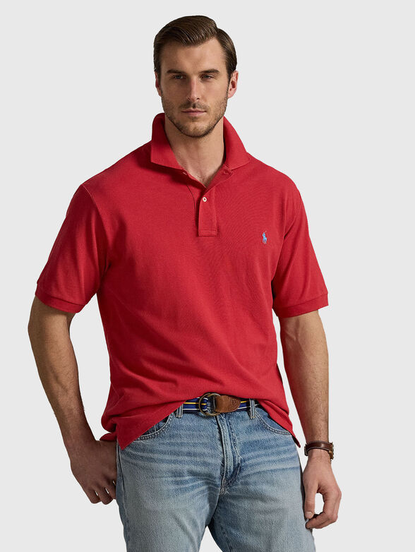 Cotton polo shirt with logo embroidery - 0