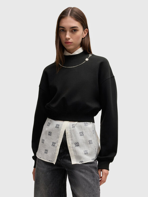 Суитшърт с лого детайл - 1