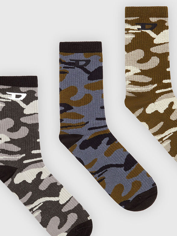 Тhree pairs of socks with camouflage print - 2