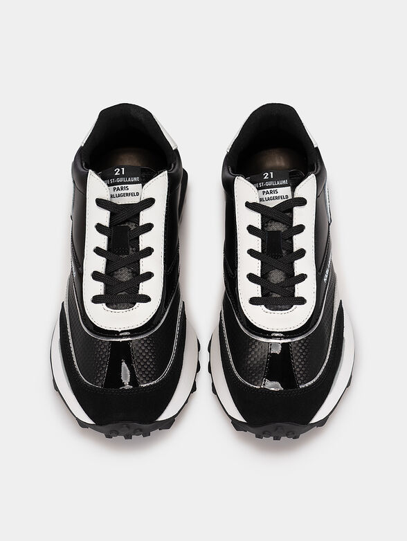 ZONE black sports shoes with logo accents - 6