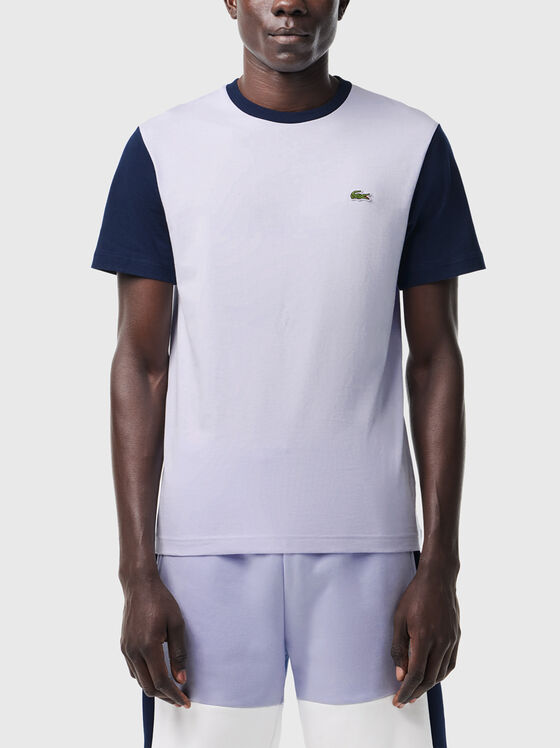 Black T-shirt with embroidered logo  - 1