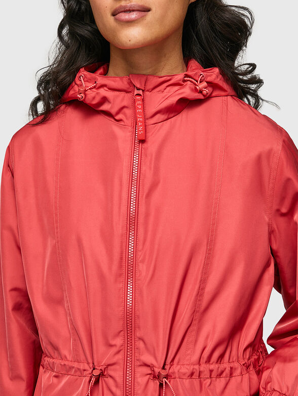 SIBYLLE red hooded jacket - 4
