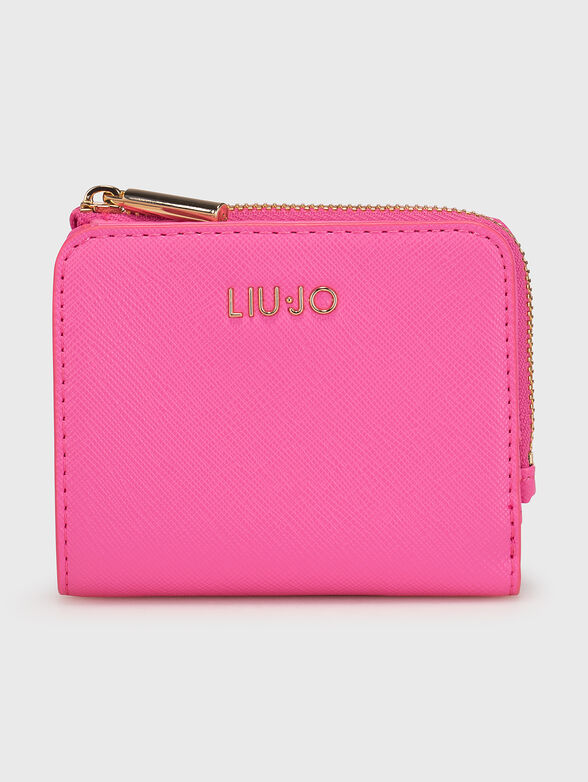 Purse with logo accent in fucsia color - 1