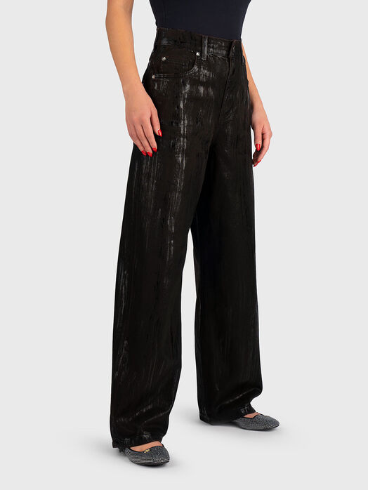 High waisted wide leg jeans