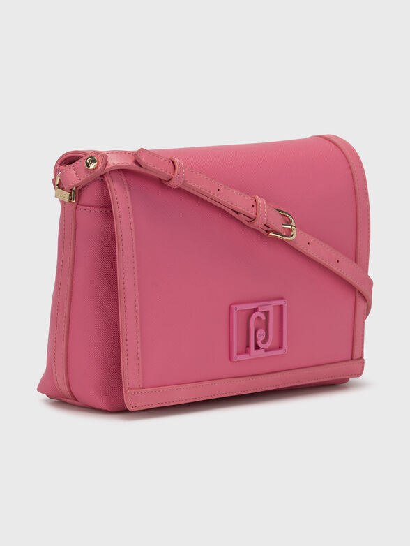 Dark blue crossbody bag with logo detail - 4