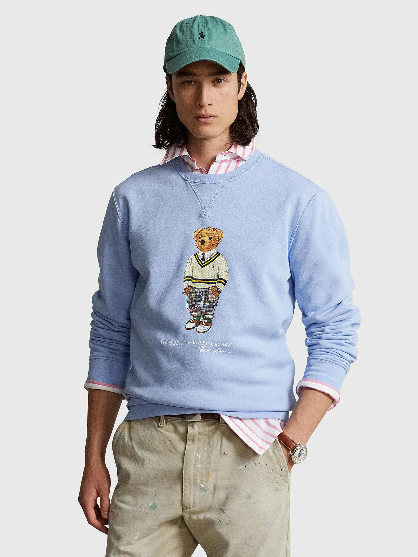 Cotton blend sweatshirt with Polo Bear print brand POLO
