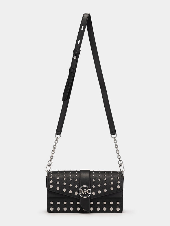Shoulder bag with Saffiano effect and silver studs - 2