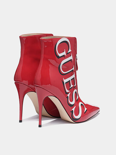 ORBIT Red ankle boots with logo print - 3