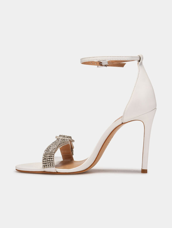 Sandals in beige color with rhinestones  - 4