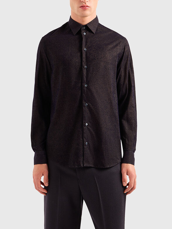 Textured viscose shirt  - 1