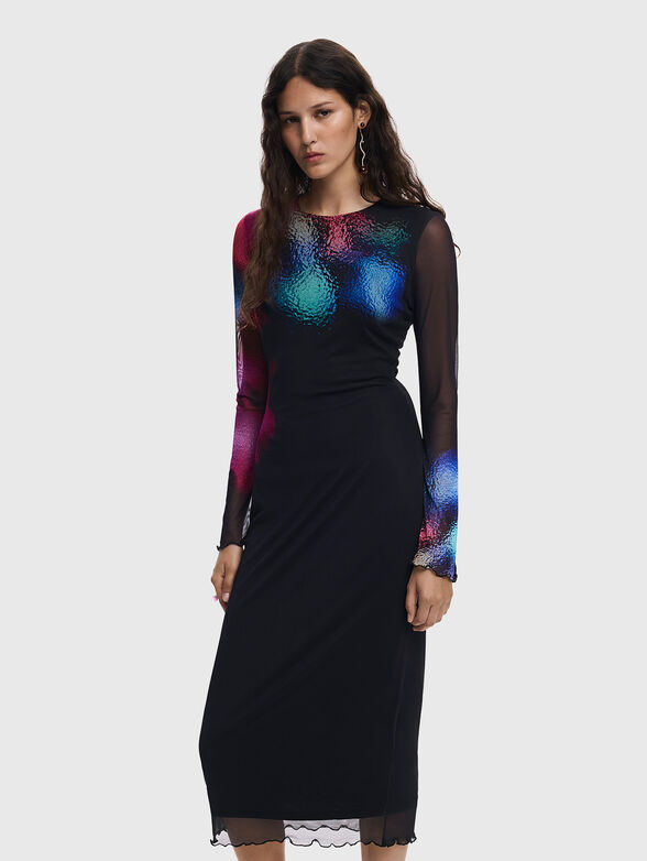 Midi dress with print - 1