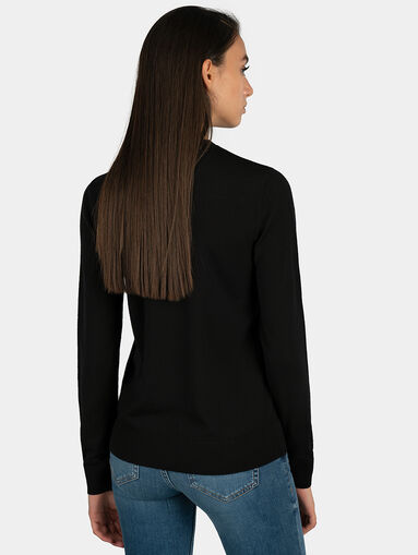 Black virgin wool sweater - 3