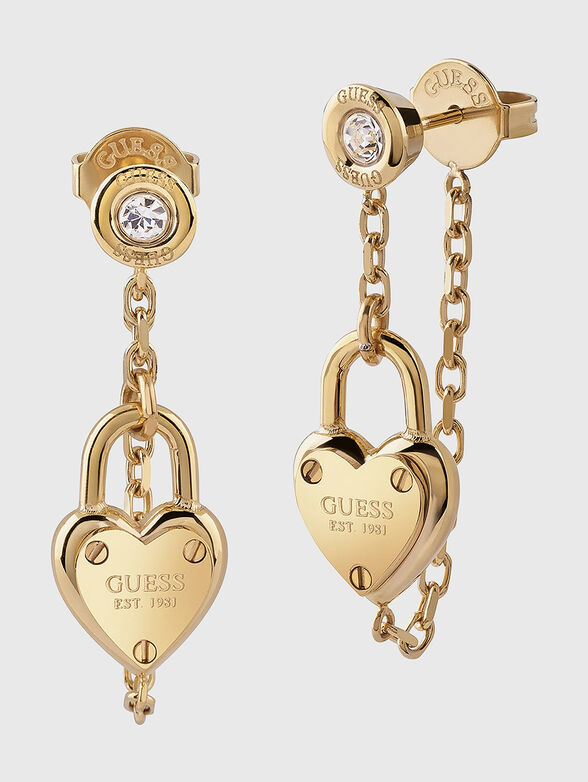 HEART LOCK earrings in gold - 1