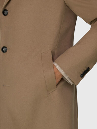 Single breasted cashmere coat - 5
