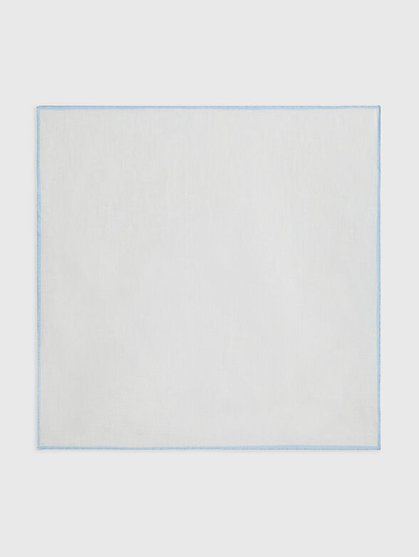 Linen handkerchief with blue edging - 1