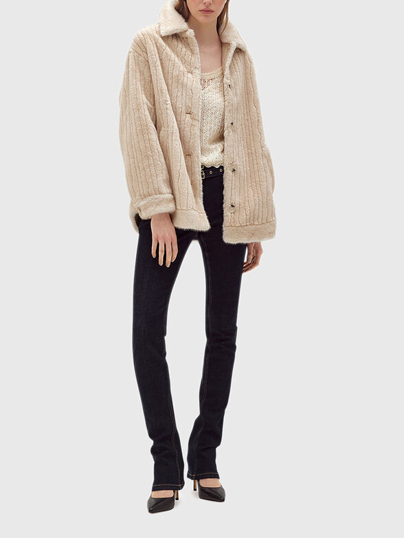 Crochet sweater with a V-neck - 2