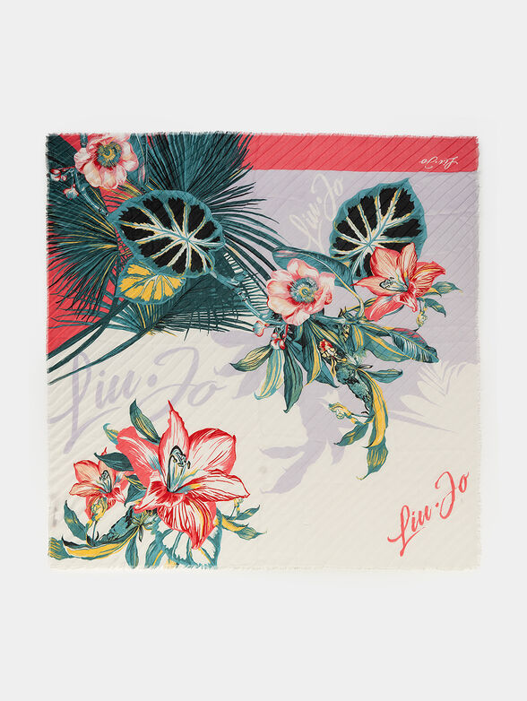 Scarf with floral motifs - 1