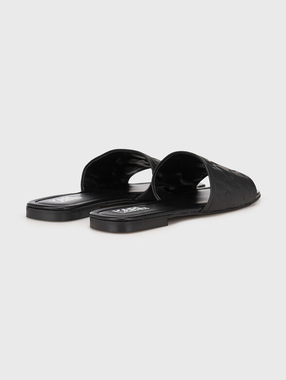 BRIO leather slippers with monogram logo accent - 3