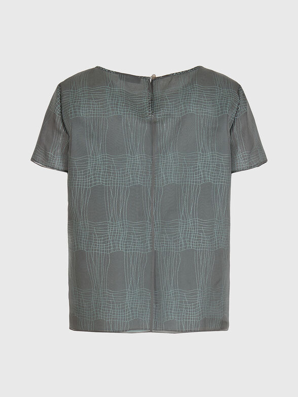 Blouse with contrast stitching - 2