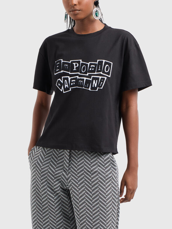 T-shirt with contrast logo - 1