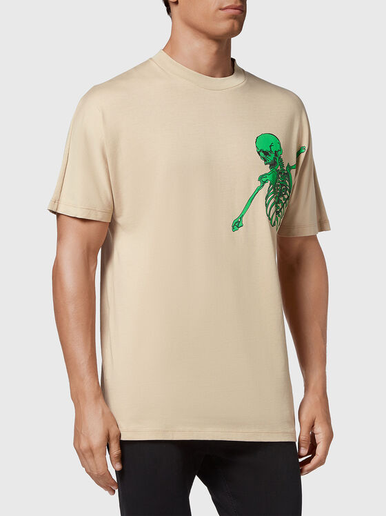 Cotton T-shirt with contrasting print - 1