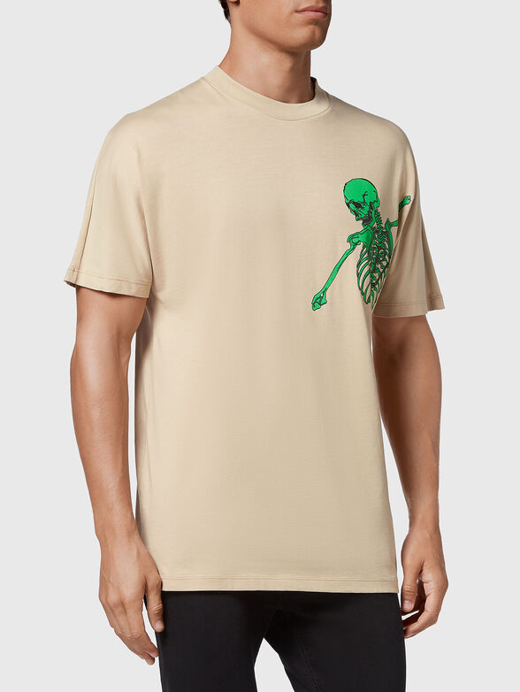 Cotton T-shirt with contrasting print - 1