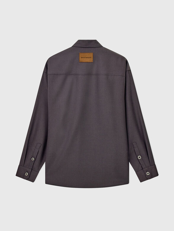 Black wool shirt - 2